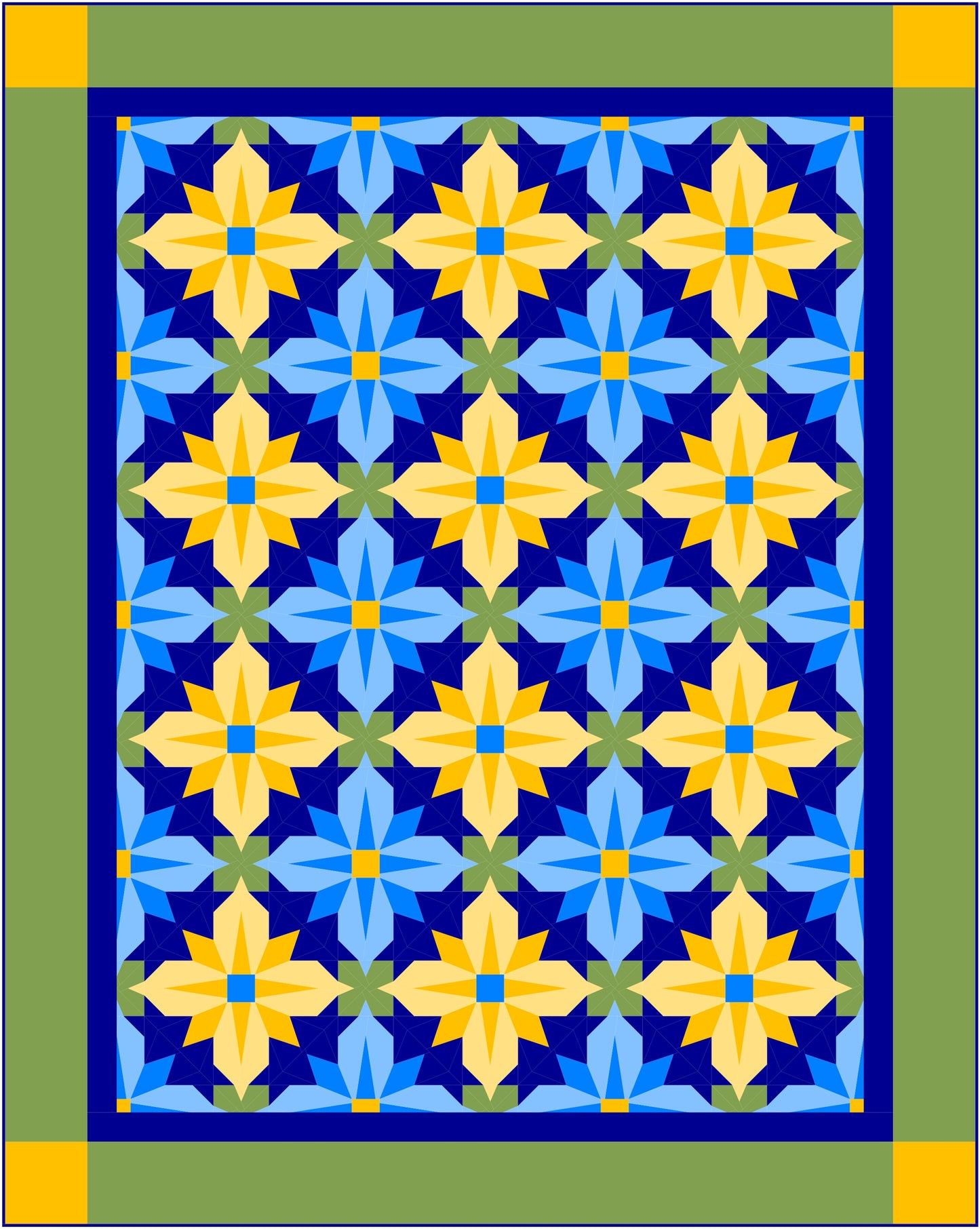 Pointsettias Bed Quilt