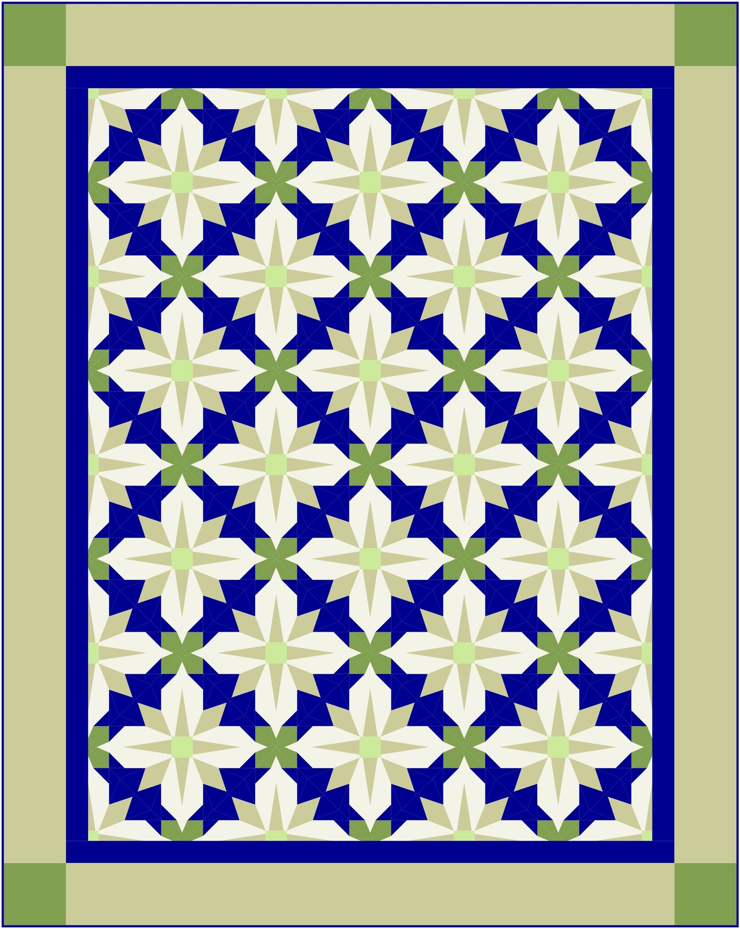 Pointsettias Bed Quilt