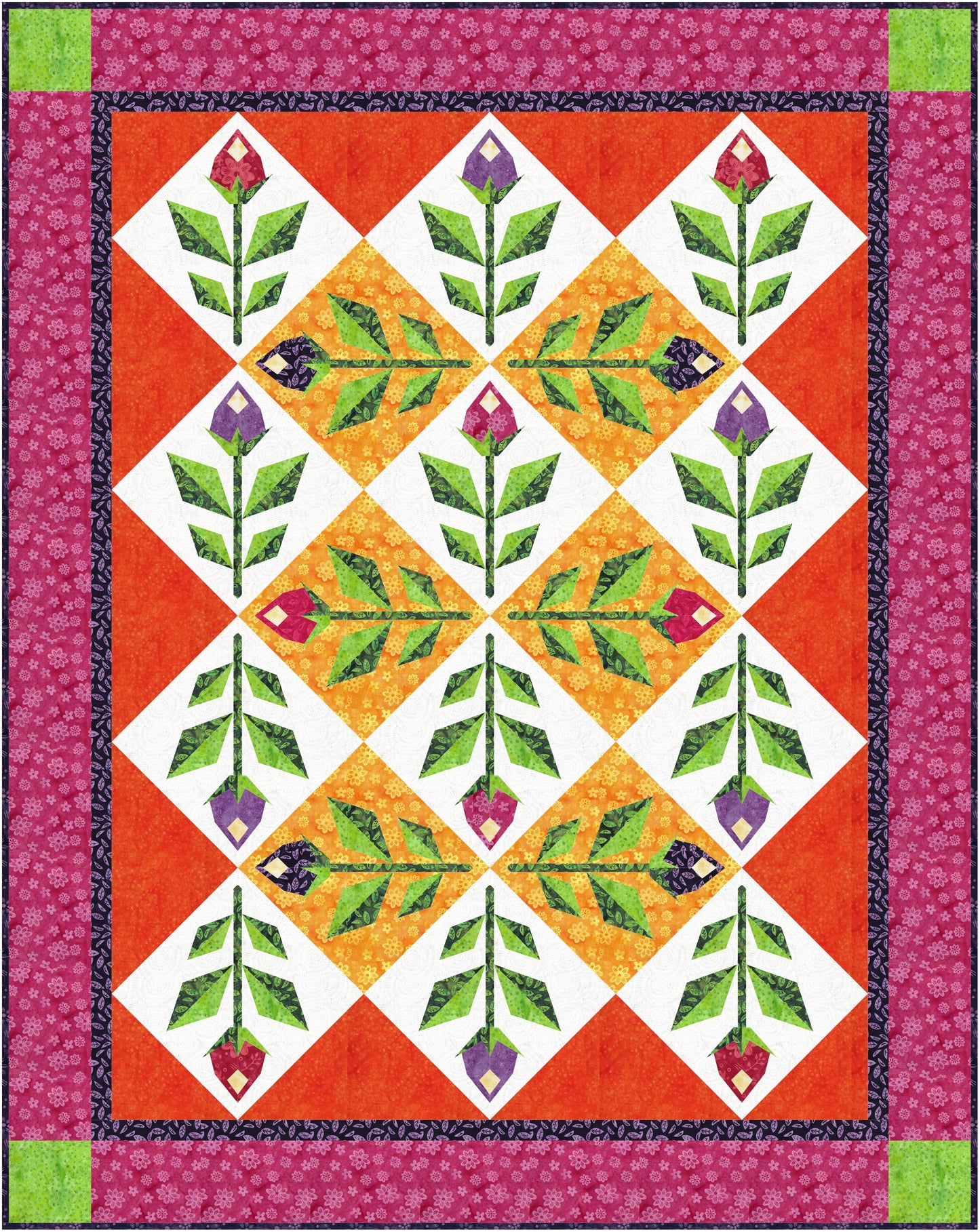 Bed of Roses quilt pattern