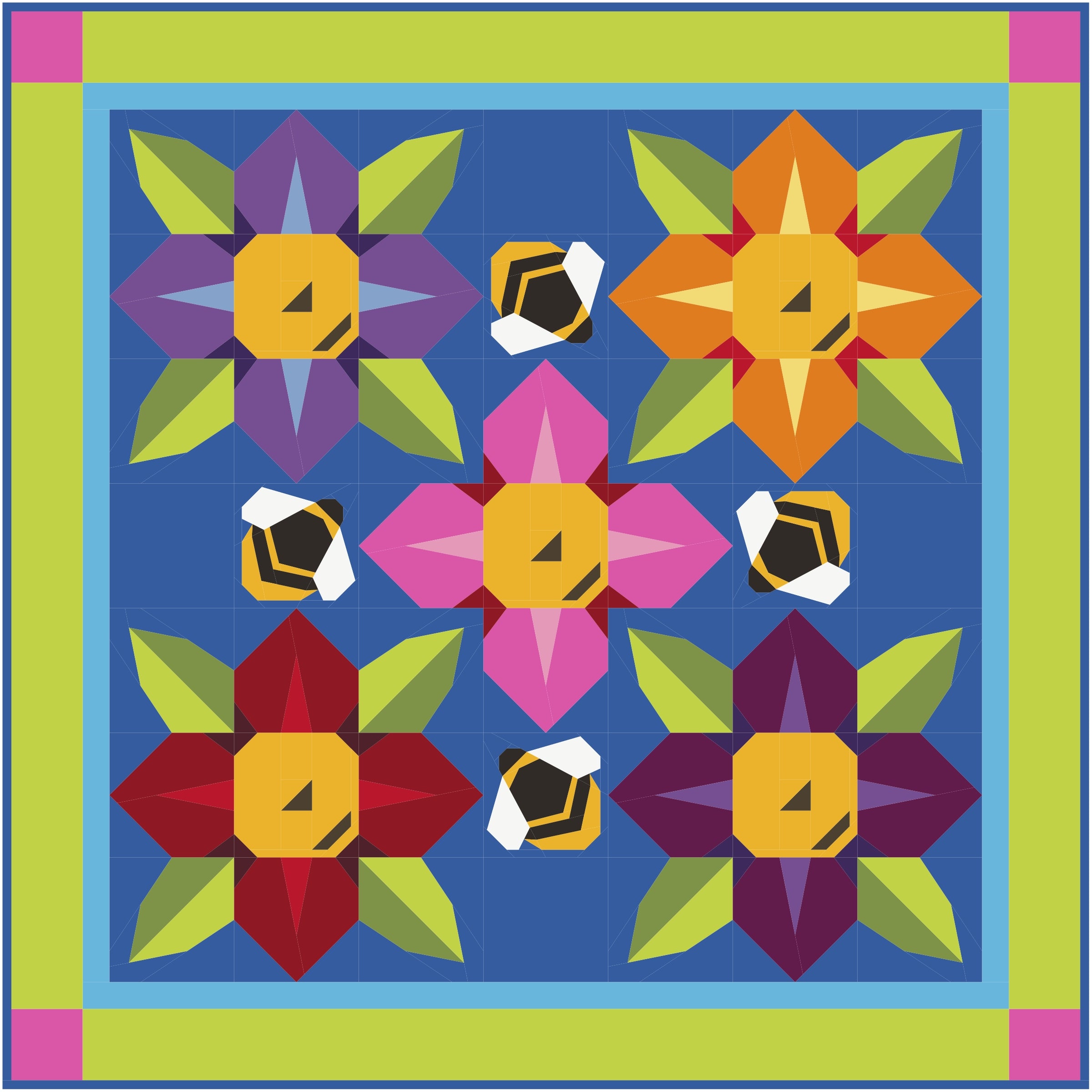 Wildflowers quilt pattern – Larkspur Lane Designs
